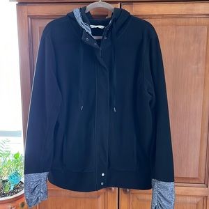 Old Navy XXL black sweat jacket grey at sleeves in very good condition